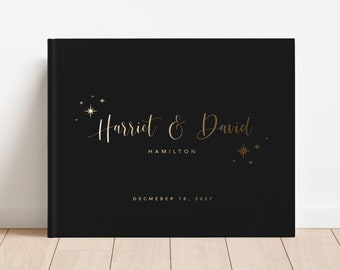 Starry Night Wedding Guest Book. Custom Foil Guest Book. Photo Guest Book. Wedding Keepsake. Celestial Wedding Sign Book. Polaroid Book.DH4C