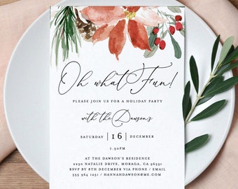 holiday party invite etsy