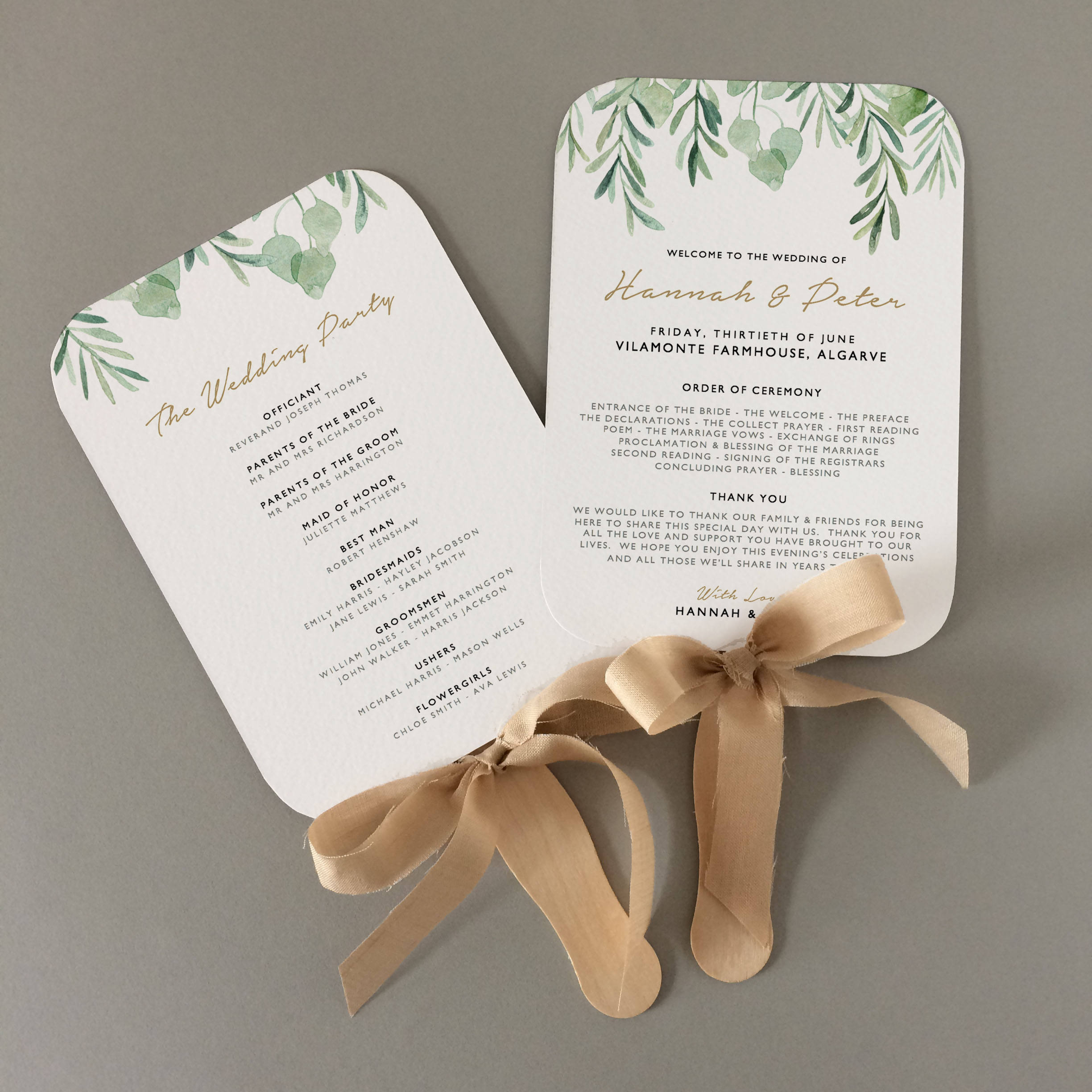 Fan Wedding Program Template Fan Wedding Programs Instant Etsy