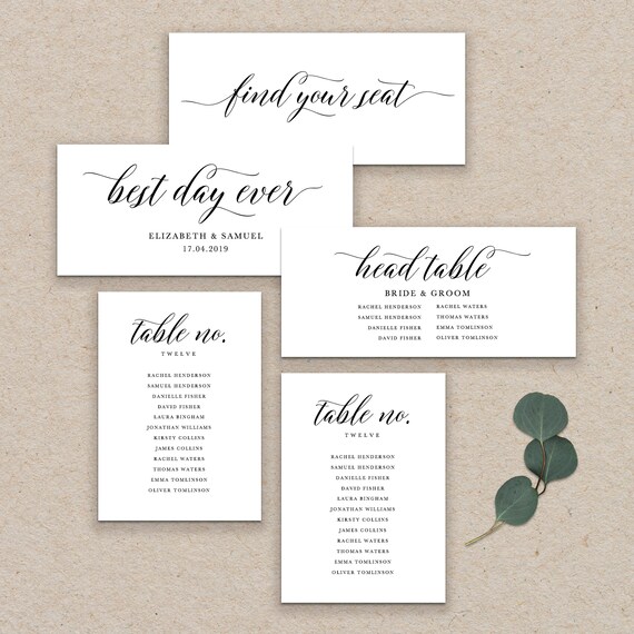 editable seating chart template printable seating chart etsy editable seating chart template