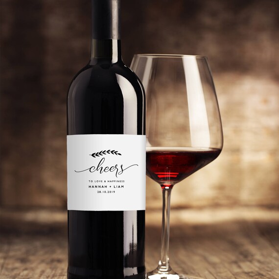 Wedding Wine Label Template Printable Labels Diy Bottle Editable For Weddings Kpc08 209