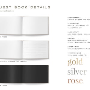 Wedding Guest Book. Gold Foil Guestbook. Wedding Guestbook. Real Gold Foil Guest Book. Luxury Guest Book. Wedding Gift Idea. Sign In. KP6C image 6