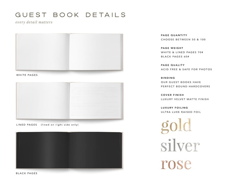 Wedding Guest Book. Gold Foil Guestbook. Wedding Guestbook. Real Gold Foil Guest Book. Luxury Guest Book. Wedding Gift Idea. Sign In. KP6C image 6