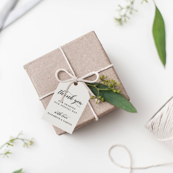 thank you tag wedding thank you tags template instant etsy wedding thank you tag