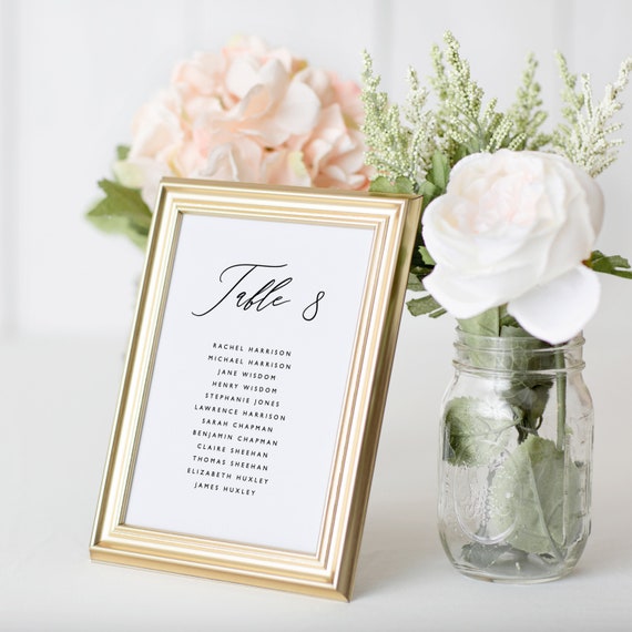 Wedding Table Plan Cards Wedding Individual Table Plan Etsy