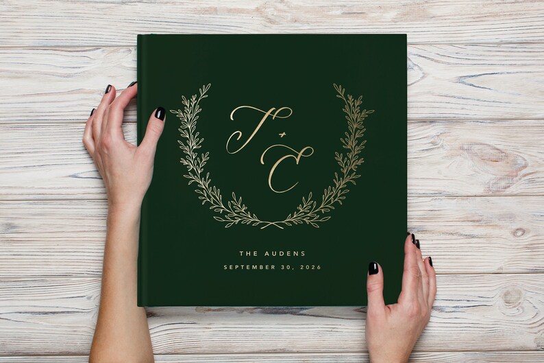 Wedding Guest Book. Gold Foil Guestbook. Wedding Guestbook. Real Gold Foil Guest Book. Luxury Guest Book. Wedding Gift Idea. Sign In. KP6C image 1