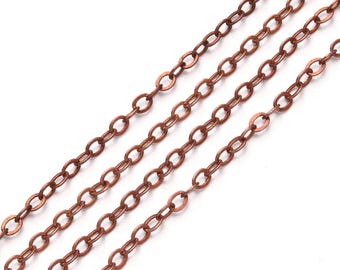 18&quot; Copper Chain with Lobster Claw for necklaces you get 4