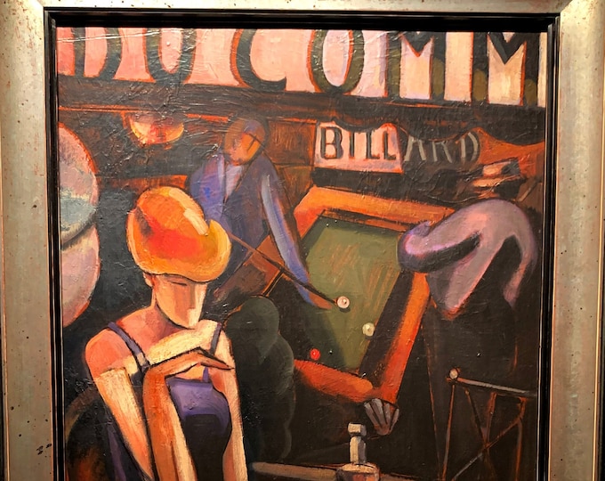 Francois Chabrier (French, born 1916) Oil on Canvas Art Deco