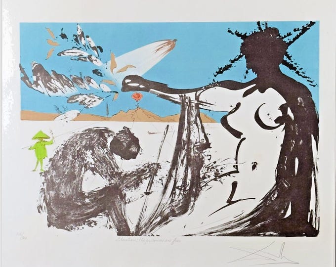 Salvador Dali Lithograph "Prisoners Are Free" Signed & L.E.
