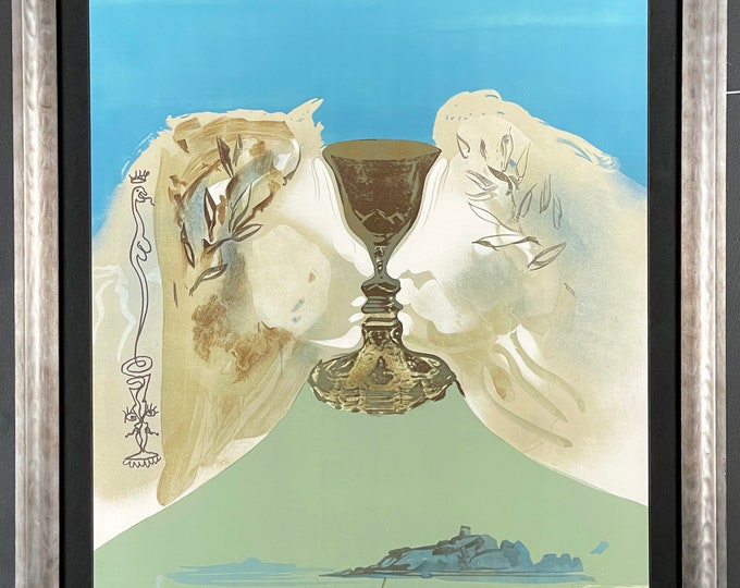 Salvador Dalí The Chalice of Love Original Lithograph Pencil Signed