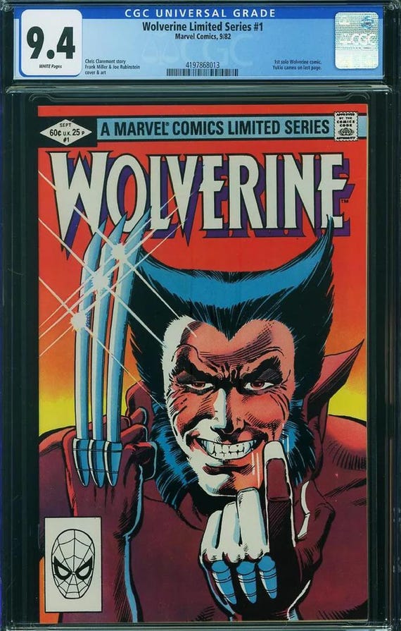 Wolverine Limited Series #1 Marvel Comics, 9/82 CGC 9.4 !!! - Etsy