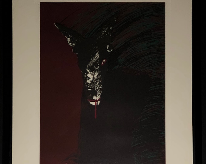 Fritz Scholder Portrait of a Werewolf, color lithograph, edition AP 9/10, Signed