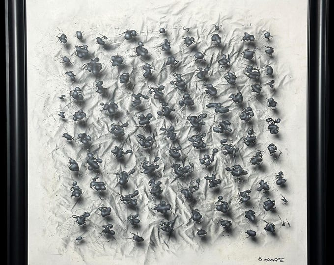 Antoine Boroffe acrylic on canvas "Aun Clan de Chablis" 2003