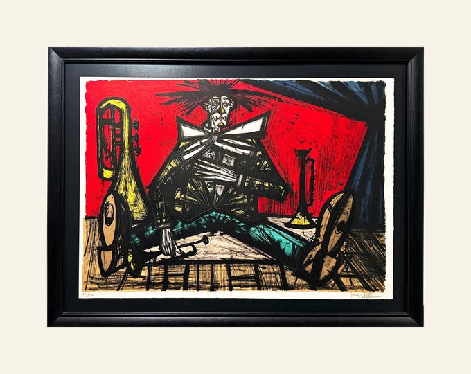 Bernard Buffet 1968 "Final" (from Mon Cirque) Edition 111/120 frame - 37"X49"