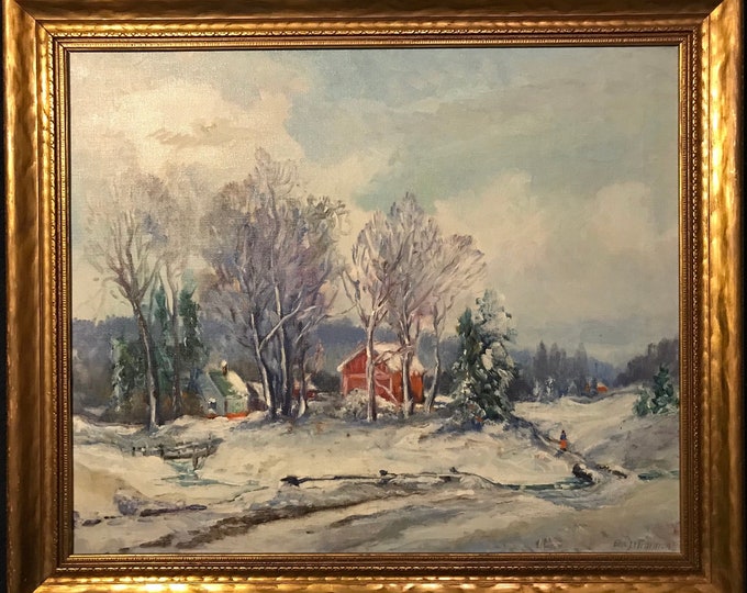 Edward Timmons Antique Oil On Canvas