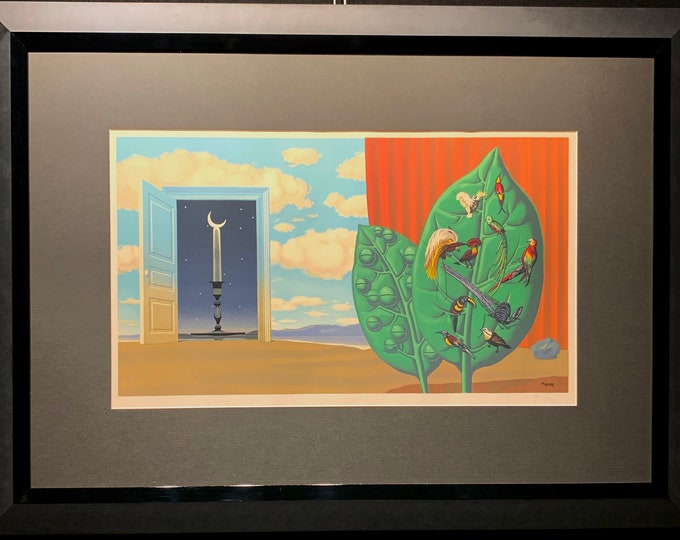 René Magritte Une Porte s'Ouvre sur la Nuit Veloutee, from Les Enfant by mourlot