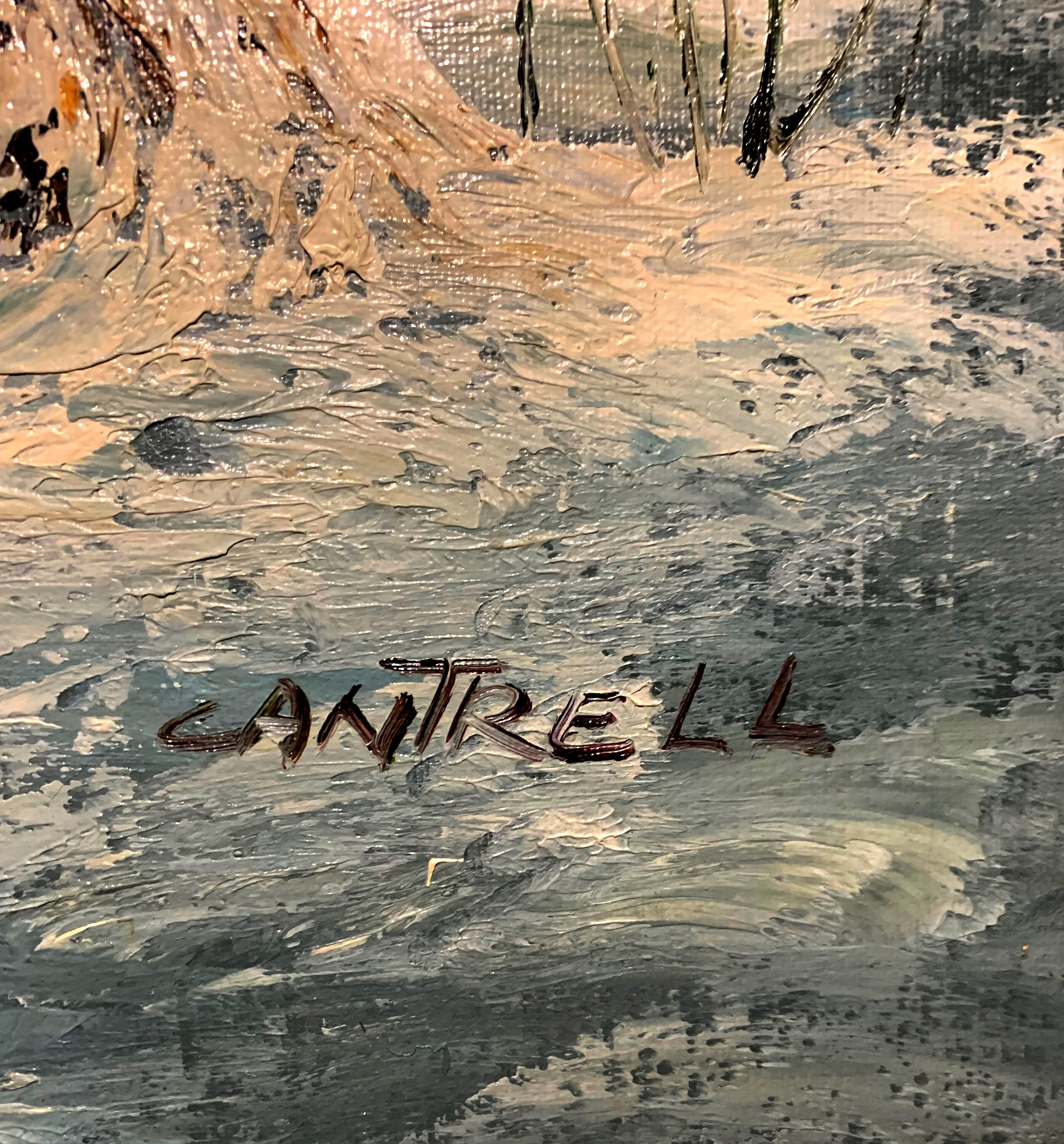 Phillip Cantrell Oil on Canvas Winter Scene 1960’s - Etsy New Zealand