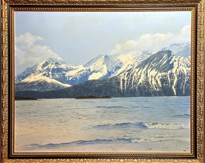 Ted Raftery original Oil Painting "Blowing up rough Kananaskis"
