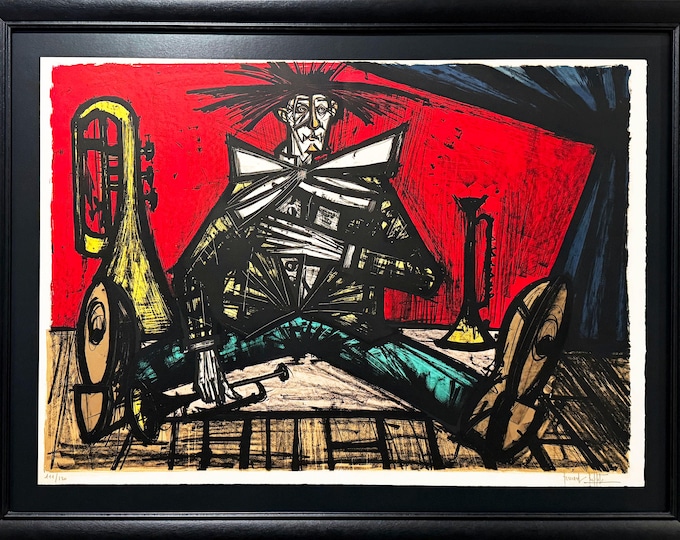 Bernard Buffet 1968 "Final" (from Mon Cirque) Edition 111/120 frame - 37"X49"