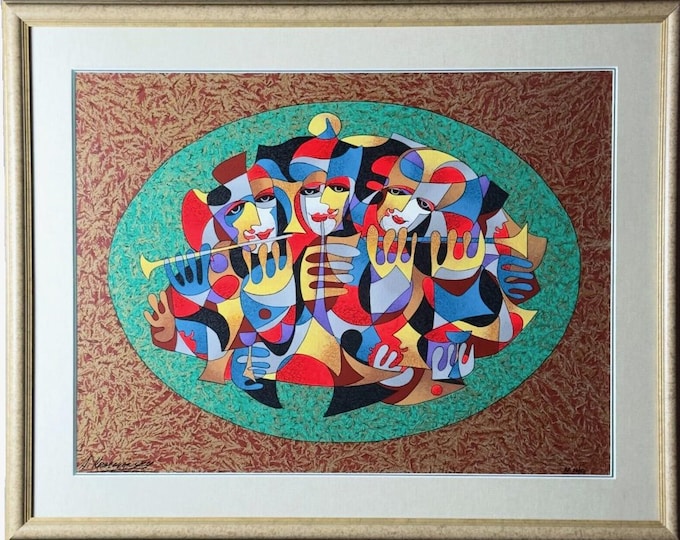 ANATOLE KRASNYANSKY (Forest Music)-Serigraph in color on wove paper