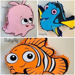 Finding Nemo pinata, Dory pinata en Preekstoel Perla. Piñata