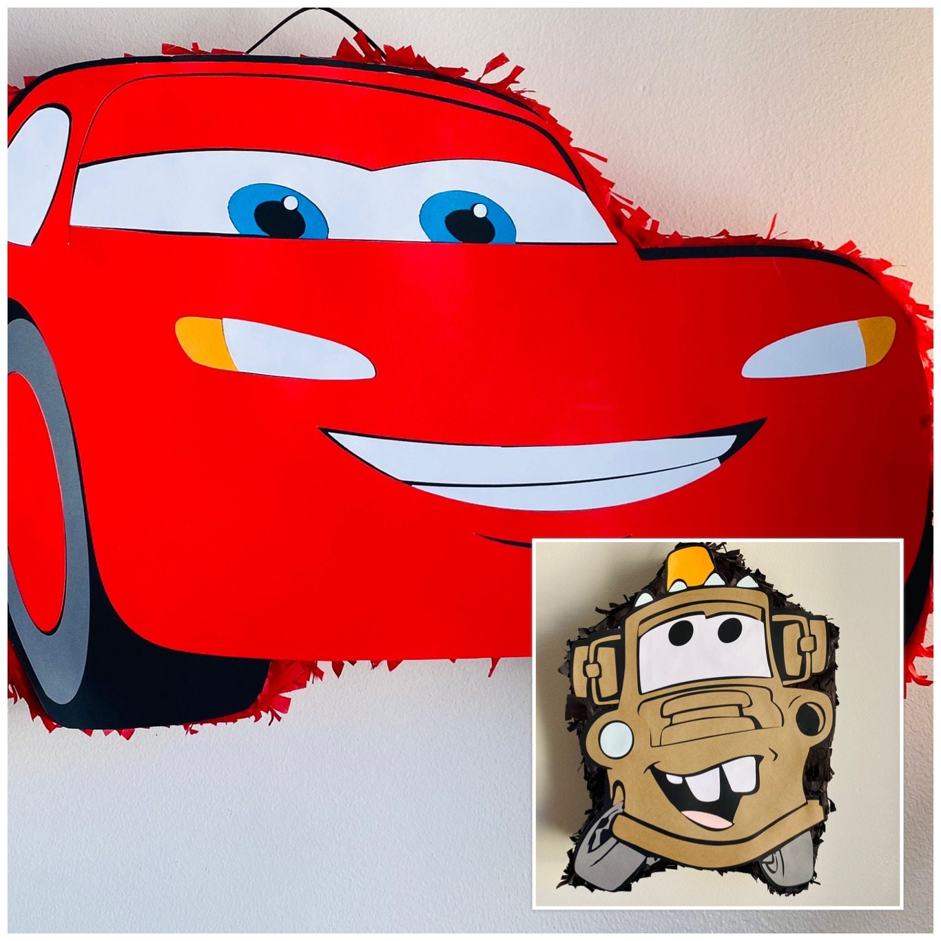 Race Car Pinata Lightning Mcqueen Pinata Tow Mater Pinata. Etsy Australia