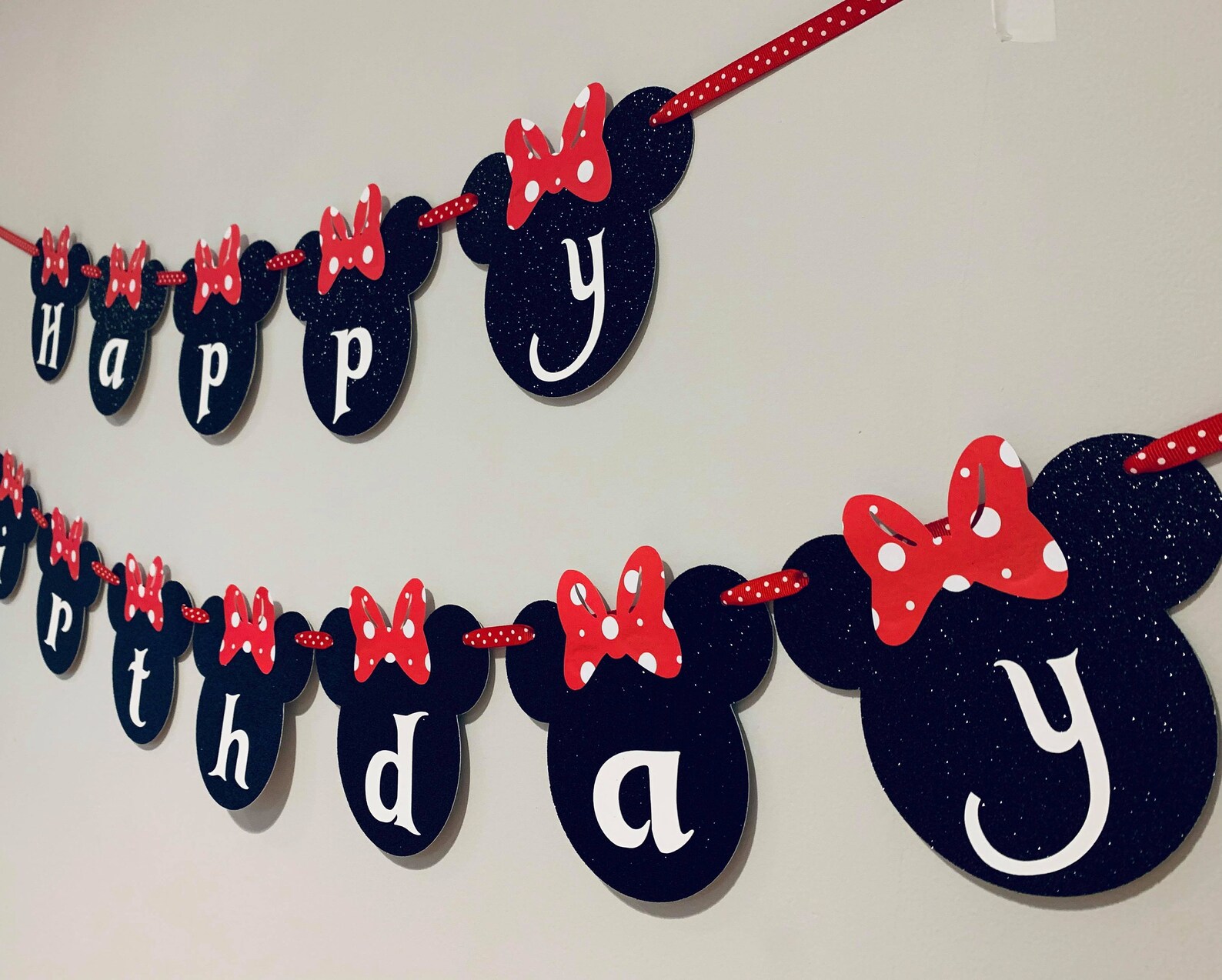 Minnie Mouse Happy Birthday Banner. They Can Be Personalized - Etsy