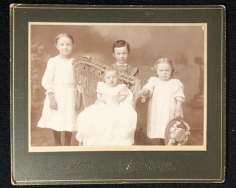 Antique Children Cabinet Card