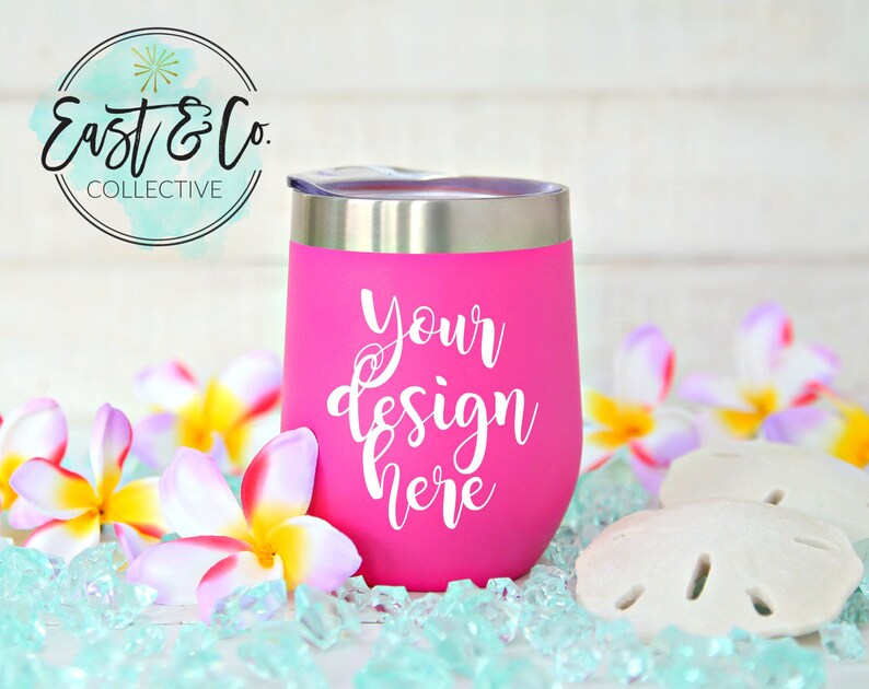 Download Pink Wine Tumbler Mockup Wine Tumbler Mock Up Beach Wine ...