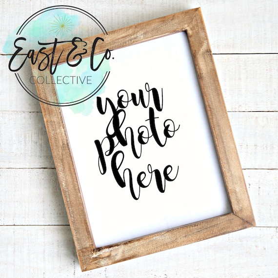Farmhouse Frame Mock Up Styled Frame Mock Up Wood Frame Mock Etsy