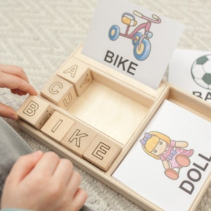Juego de correspondencia de letras Montessori - Alfabeto de aprendizaje - Letras educativas - Alfabeto preescolar - Inglés - Escuela en casa -Aprendizaje preescolar