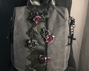 goth mini backpack
