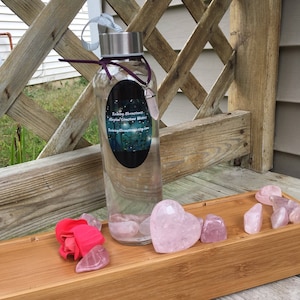Rose Quartz, Crystal Water Bottle