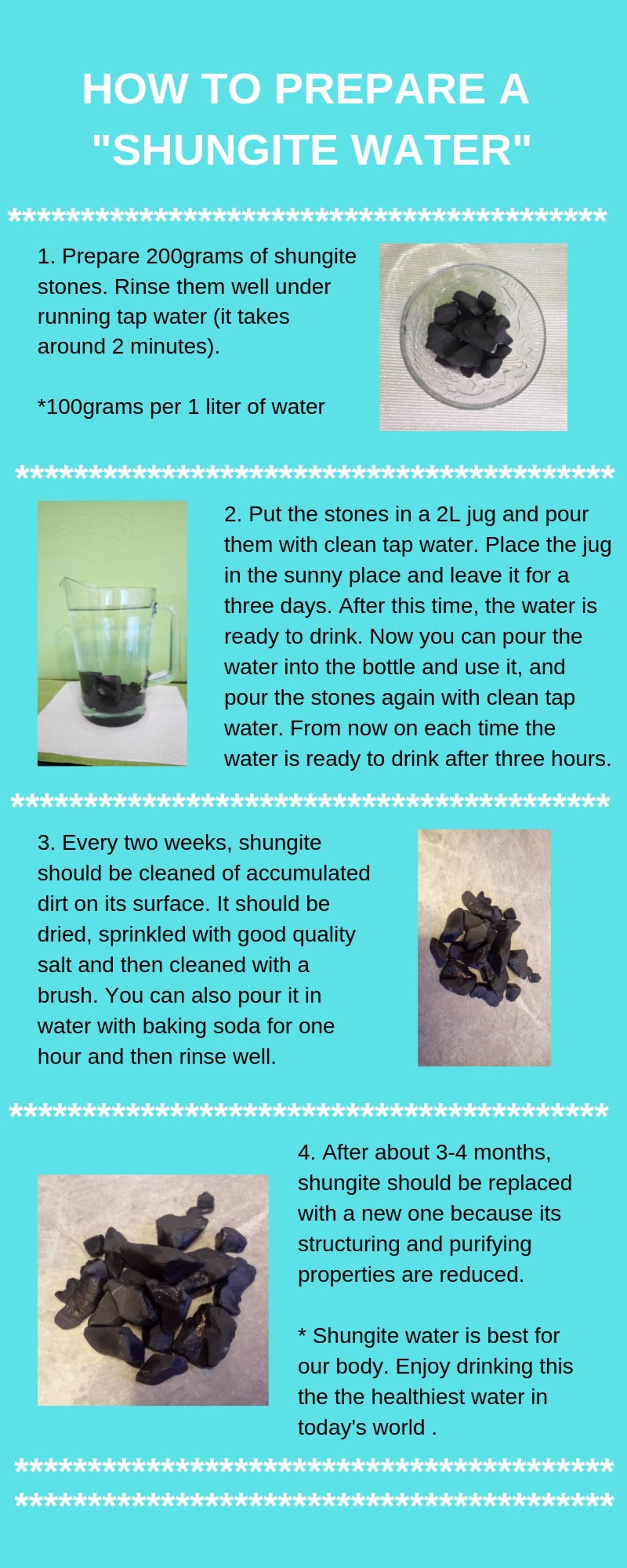 Shungite Crystal Water Bottle Etsy