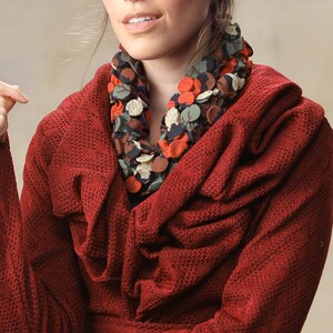 Chunky Scarf, Handmade Scarf, Textile Jewelry, Necklace Scarf, Bold Statement Necklace, Avant Garde Necklace, Fabric Necklace, Unique Gift