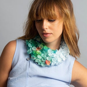 Avant Garde Necklace, Necklace Scarf, Unique Necklace, Fabric Necklace, Statement Necklace, Chunky Scarf, Infinity Scarf, Unique Scarf