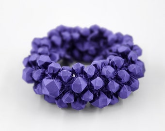 Purple Choker, Chunky Choker Necklace, Fabric Necklace, Fabric Jewelry, Statement Choker Necklace, Statement Collar Necklace, Choker Collar
