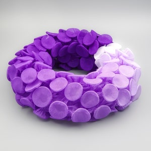 Purple Scarf, Collar Scarf, Loop Scarf, Winter Accessories, Circular Scarf, Infinity Scarf, Chunky Scarf, Fabric Necklace, Ombre Scarf
