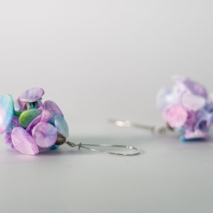 Statement Earrings, Unique Statement Jewelry, Funky Earrings, Big Statement Earrings, Contemporary Earrings, Statement Fashion Gift, Purple image 7