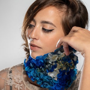 Infinity Scarf, Chunky Scarf, Statement Necklace, Fabric Necklace, Neckpiece, Fabric Jewelry, Textile Jewelry, Fashion Accessory,Textile Art