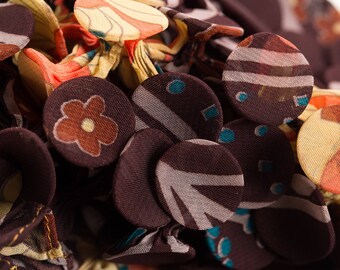 Chocolate Brown Choker, Fabric Necklace, Choker Necklace, Textile Jewelry, Textile Statement Necklace, Large Brown Necklace, Fabric Necklace