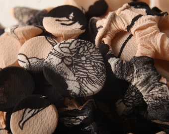 Avant Garde Necklace, Textile Jewelry, Infinity Necklace Scarf, Fabric Necklace, Pink Statement Wide Necklace, Spring Accessories, Handmade