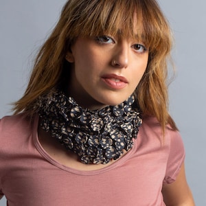 Fabric Necklace, Textile Jewelry, Infinity Scarf, Scarf Necklace, Avant Garde Necklace, Bold Statement Necklace, Handmade Fabric Necklace