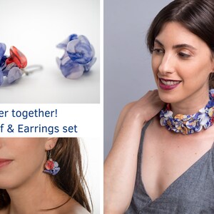 Unique Jewelry Set, Statement Jewelry Set, Statement Necklace, Chunky Necklace, Long Earrings, Funky Earrings, Unique Dangle Earrings
