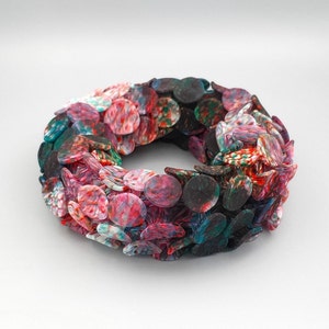Collar Scarf, Infinity Scarf, Loop Scarf, Winter Accessories, Art Scarf, Circular Scarf, Choker Scarf, Fabric Necklace, Scarf Necklace