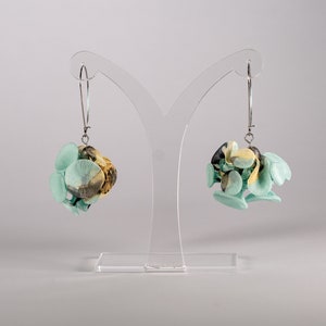 Fabric Earrings Long Dangle Earrings, Unique Fabric Earrings, Textile Jewelry, Dangle Earrings, Bold Statement Earrings, Fabric Earrings