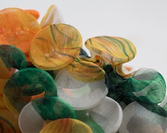 Chiffon Necklace Scarf, Textile Jewelry, Colorful Necklace Scarf, Chocker Scarf, Bohemian Necklace, Avant Garde Necklace, Fabric Choker