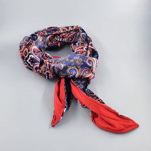 Head Scarf, Hair Scarf, Fabric Hair Accessories, Headband Scarf, Purple Head Scarf, Hair Wrap, Long Hair Scarf, Wide Hair Scarf, Paisley