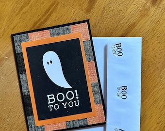 Boo To You Halloween Card, Stampin' Up Halloween, Handmade Card