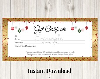 gift card template etsy